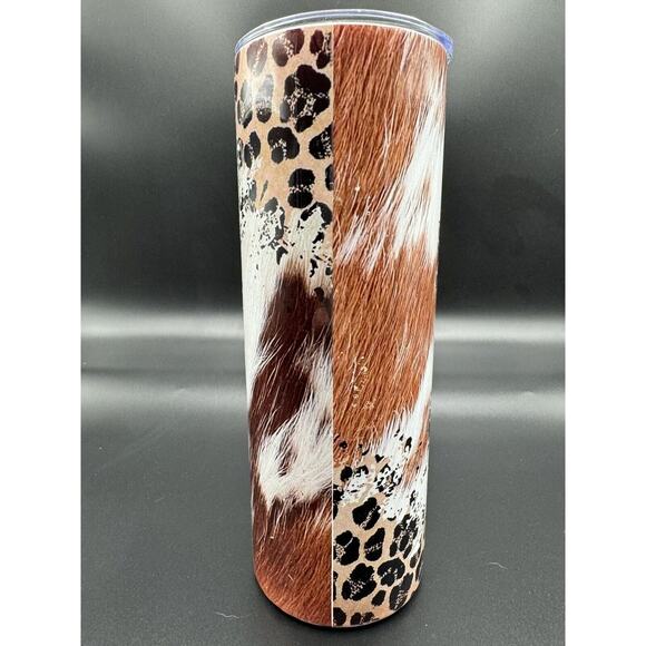 20oz skinny tumbler CUSTOM MADE stainless steel with Lid/Straw YELLOWSTONE - Picture 3 of 7